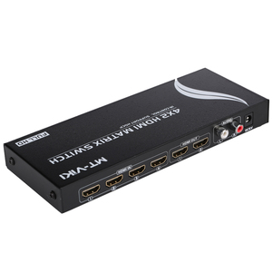 Matriz de conmutación HDMI 4x2 4 en 2 4 entrada 2 salida con control remoto IR 4x2 matriz HDMI interruptor