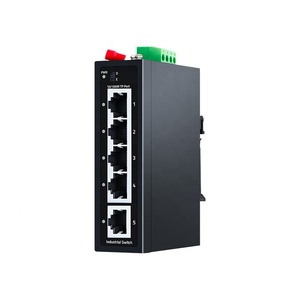 5端口100米工业交换机，100mbps DIN35轨道100Base-T网络以太网快速交换机IP30防雷即插即用 - Product Image 1