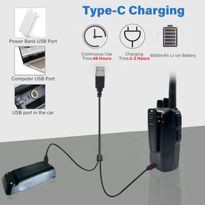 Radio profesional de radioaficionado, intercomunicador inalámbrico de 2 vías, portátil, práctico, tipo C, Walkie Talkie de carga - Product Image 3