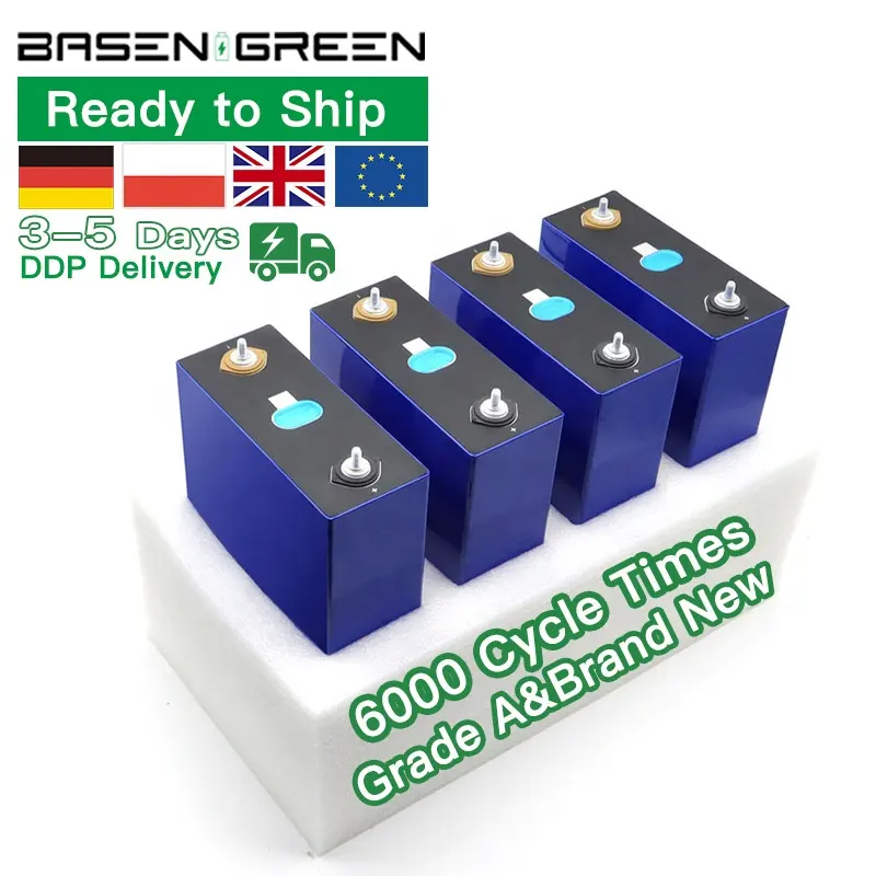 Stock DE LA UE Lifepo4 Cell 280aAh Envío gratis Almacenamiento de batería de energía solar Lifepo4 akku 280Ah Baterías de iones de litio