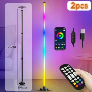 RGB lampada da terra a LED telecomando per APP di controllo musica sincronizzazione illuminazione ad angolo Smart Mood moderna lampada da piedi per camera da letto soggiorno - Product Image 5
