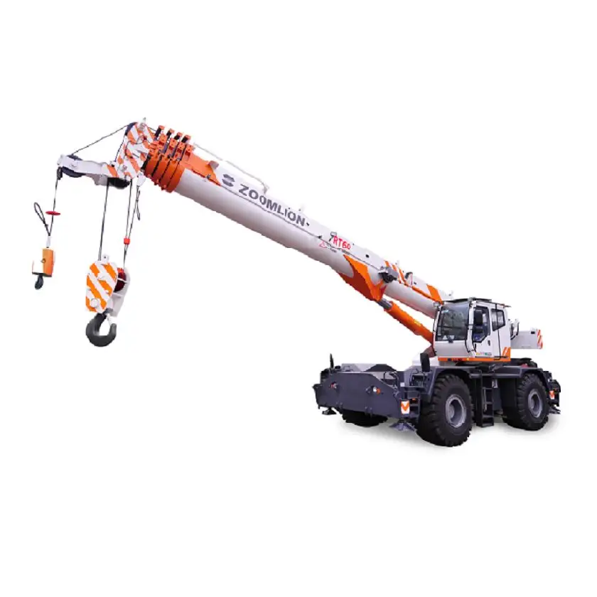 Five section large cross boom Rough Terrain Crane top brand 60ton RT60 Off Road Cranes with cheap price in stock for sale