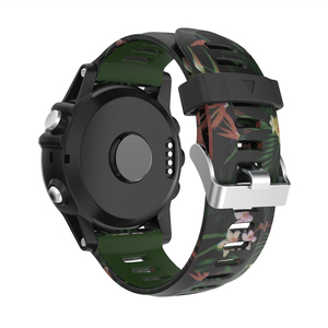 רצועת שעון סיליקון דפוס רך עבור גרמות fenix3 hr רצועת שעון סיליקון חכמה עבור משענות ספורט סיליקון 5x סיליקון