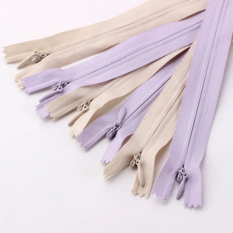 Manufacturer 3# 5# open end colorful long chain coil pants nylon zipper invisible zippers for garments bags