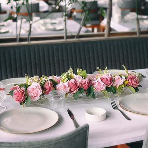 24英寸透明亚克力花瓶长方形花卉摆件餐桌长长方形花瓶 - Product Image 2