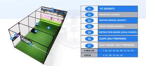 家族のエンターテインメントセンターの子供たちがインタラクティブなサッカーゲームをプレイする子供たちのゲームインタラクティブな壁