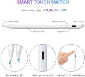 IPad Air Mini Pro aktif iğneli kalem için 2024 POM İpucu Palm ret akıllı kalem çizim - Product Image 2