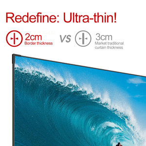100 "16:9 Marco fijo 4K Hd Alr Pantalla de proyector Montado en la pared Metal 1,2 cm Marco estrecho Pantalla de proyector antiluz - Product Image 4