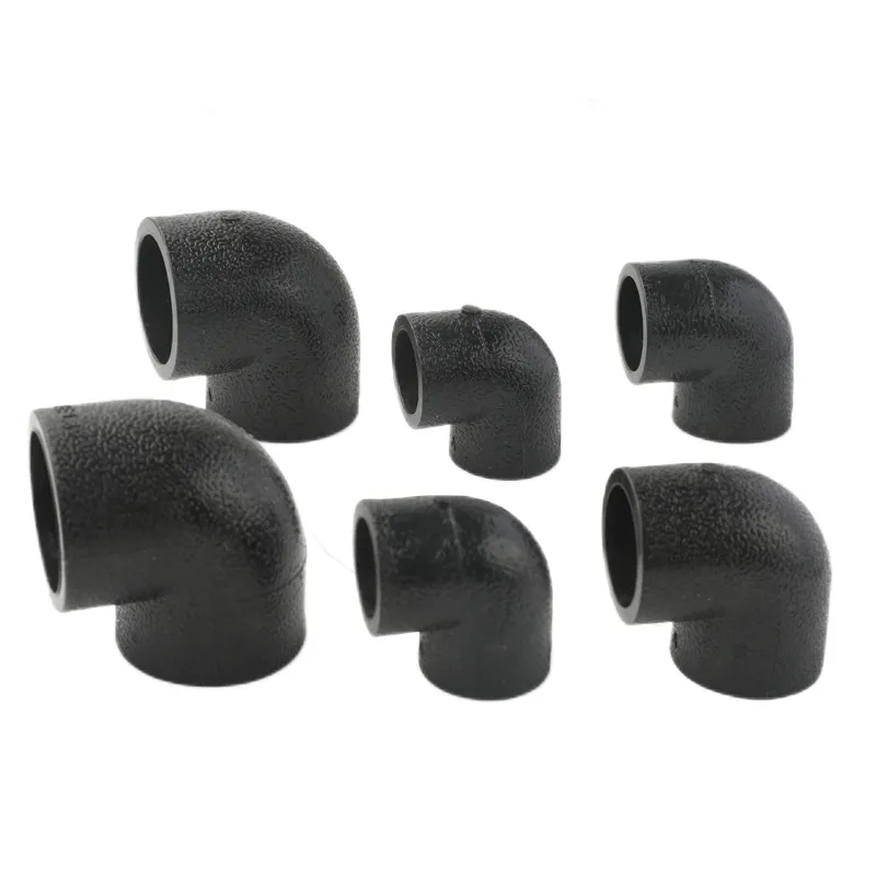 Black New Material Socket Type Hot Melt Pipe Hdpe Pipe Fittings Couplings 90 Degree Pe Isometric Elbow