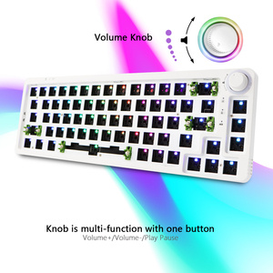 Teclado mecánico LK67/TM680 programable, 3 modos, 3/5 Pines, Kit de bricolaje con perilla, RGB, inalámbrico