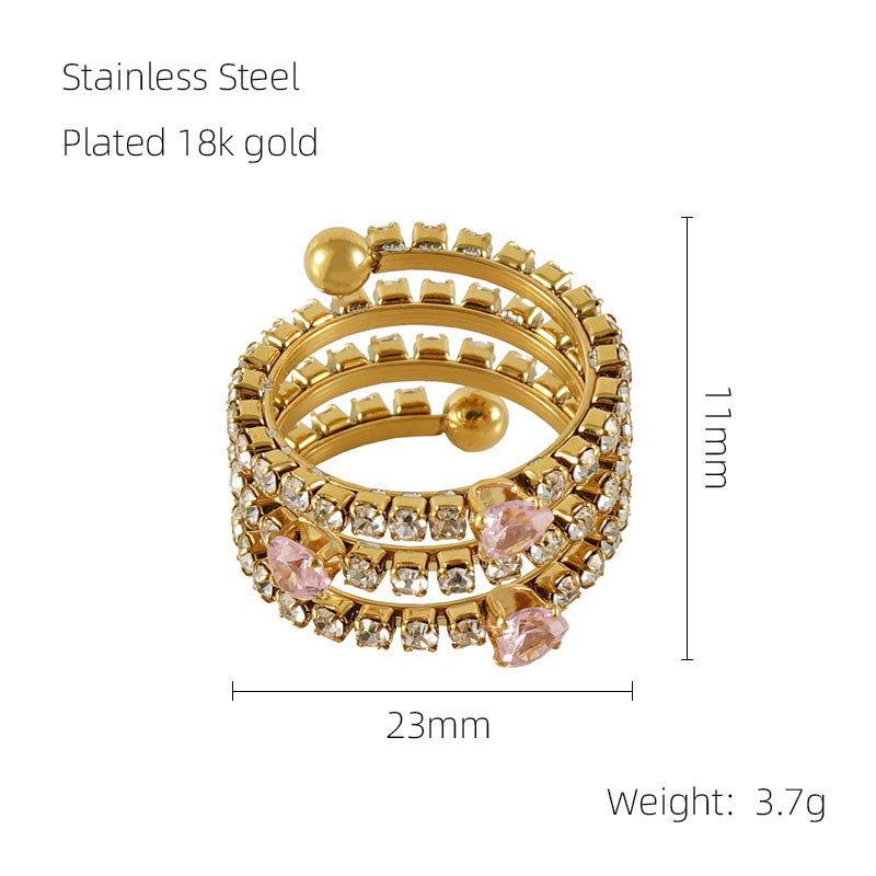 3 layers of pink zircon
