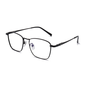 K-0005 titanyum özel Logo kare gözlük çerçeve optik gözlük - Product Image 5