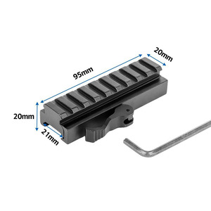 9-Slot hızlı yayın kelepçe dağı için 20mm alüminyum alaşımlı yükseklik yükseltici adaptörü için el feneri kamera ve araçları - Product Image 6