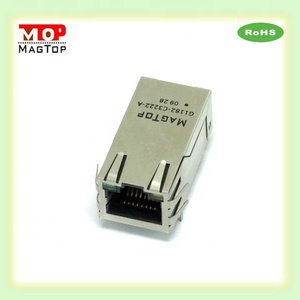 rj45 1x1 connector Power Over <strong>Ethernet</strong> ( PoE ) 10/100BASE-TX RJ45 Jack With Magnetic Module - Product Image 6