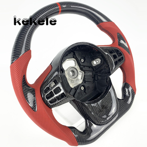 Toyota GR Supra2021 kırmızı ters etiket delikli deri karbon Fiber direksiyon özelleştirme - Product Image 2