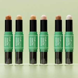 Resaltador de palo de doble extremo para principiantes, sombreado de contorno, bronceador y resaltador de 3 colores para etiquetado de maquillaje, logotipo/patrón - Product Image 5