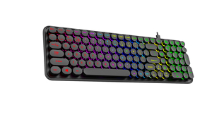 Tragbare kabel gebundene USB-Tastatur für Tablet-Computer PC-Regenbogen tastatur Leuchten Tastatur LED Tasten - Product Image 2