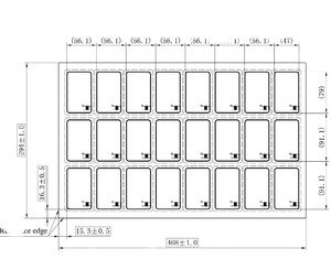 3*8レイアウトHF M1 F08 1KB 13.56MHZ RFIDインレイシートRFID PVC RFIDプレラムシート - Product Image 1