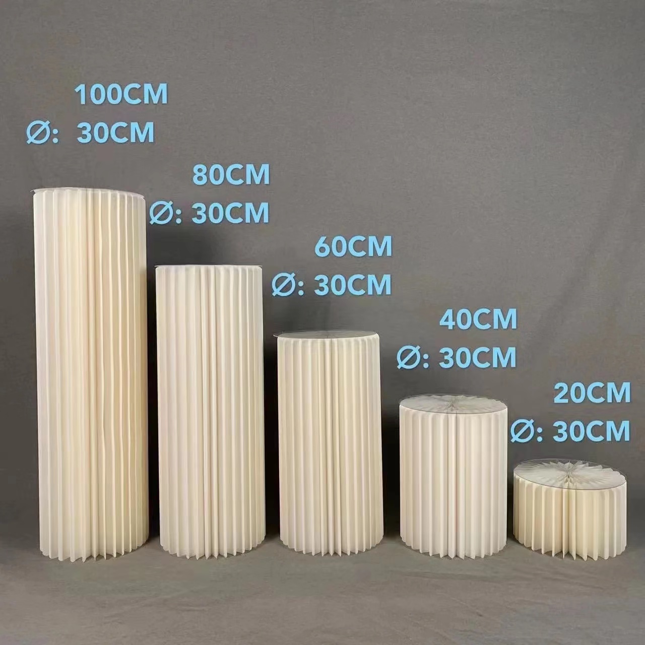 สีเบจ20*40*60*80*100 5ชิ้น