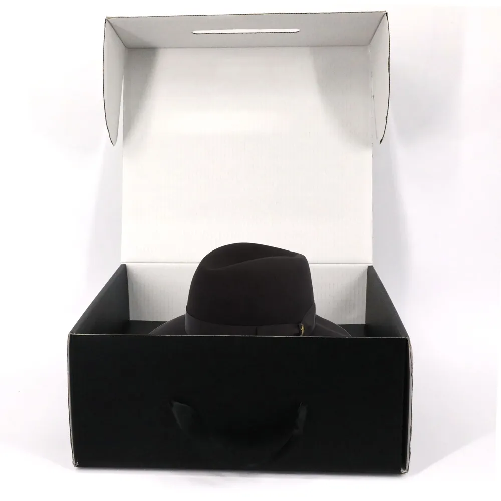 Cajas de sombreros duraderas plegables con envío de correo impreso de colores personalizados, caja de embalaje al por mayor de sombreros, caja de sombreros de Panamá