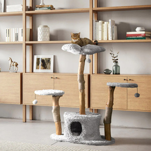 Luxury Cat Climbing Tree <strong>Sisal</strong> Scratching Post Cat Nest Natural Flower Tree <strong>Trunk</strong> - Product Image 4