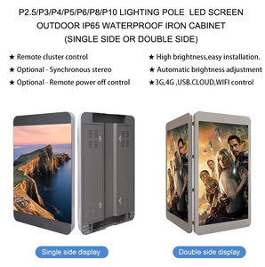 <strong>Customized</strong> Single And Double Side 4g Digital Billboard Led Banner Wireless <strong>Control</strong> Screens light Pole Led <strong>Display</strong> - Product Image 5