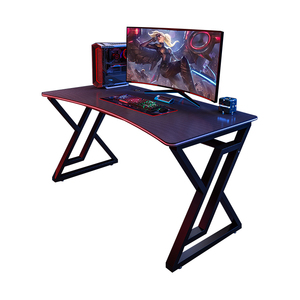Escritorio moderno para juegos G5 con iluminación LED, altura ajustable con estructura de acero estable y superficie de arco de MDF para uso en el hogar, la Oficina y el ordenador - Product Image 1