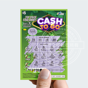 Tùy chỉnh được thiết kế thẻ cào Chất lượng cao vé Xổ Số với miễn phí tác phẩm nghệ thuật hỗ trợ - Product Image 2