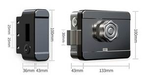 <strong>New</strong> Upgrade European Electric <strong>Key</strong> Rim Smart APP Security Waterproof Dual Fingerprint <strong>Lock</strong> for Gate - Product Image 6