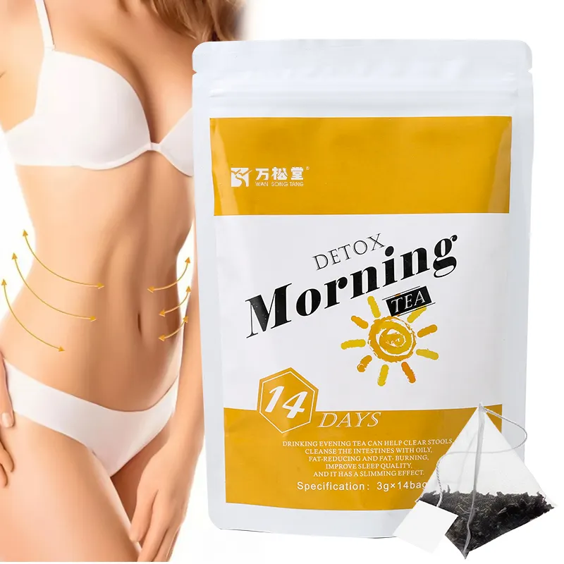 Detox adelgazante, Té Morning, mejora el intercambio, relaja la mente, desintoxica de forma efectiva la quema de grasa, limpieza corporal, Té Delgado