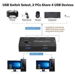 Cheapest KVM Switch PC <strong>Switcher</strong> U7 PC Game Console 4 in <strong>1</strong> USB Switch HUB <strong>2</strong> <strong>Input</strong> 4 <strong>Output</strong> KVM <strong>Splitter</strong> USB Shared <strong>Switcher</strong> HUB