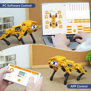 HiwonderESP32 QuadrupedProキットMechdogインテリジェントビジュアルバイオニックロボティクスキットPythonグラフィカルプログラミング - Product Image 4