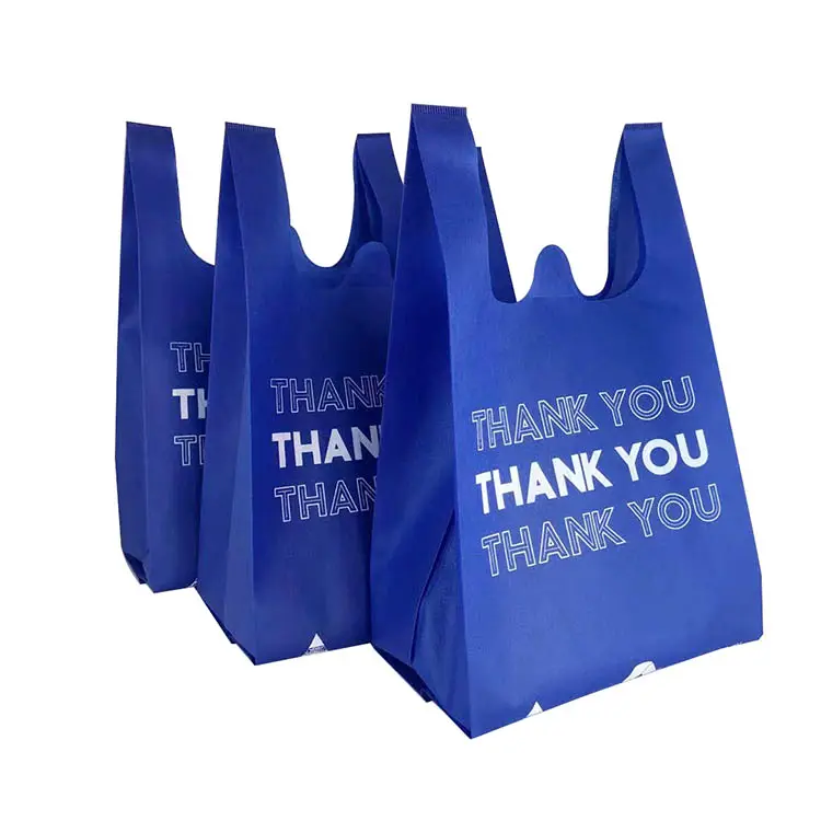 Biodegradabile di generi alimentari die cut riutilizzabile pieghevole shopping bag supermercato