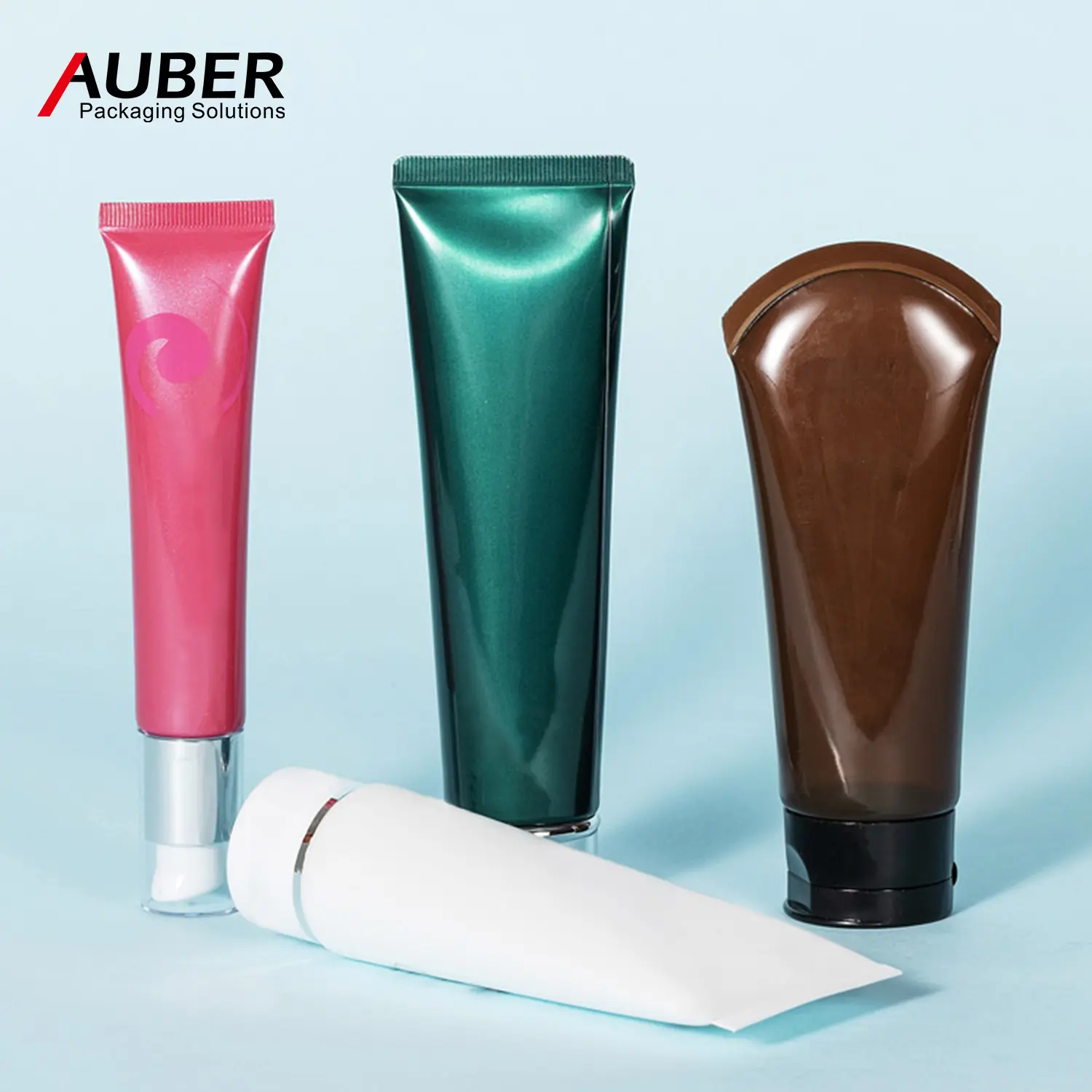 Tubo vazio de plástico vermelho personalizado para lavagem do rosto, tubos de shampoo PE com tampa flip top, 200ml