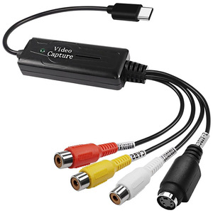 Convertidor RCA AV a USB C Adaptador de tarjeta de Captura de Video 1 canal AV NTSC PAL - Product Image 1