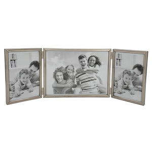 3 in 1 Foldable Roll Form Iron Silver Plated Photo <strong>Frame</strong> <strong>Thin</strong> Edge Silver Plated Picture <strong>Frame</strong> - Product Image 1