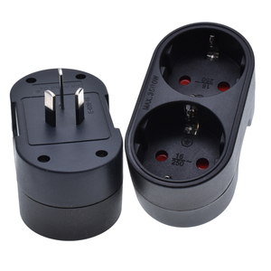 Deklanşör tipi ile 2 Gang seyahat adaptörü-F E Schuko soket fiş ev kullanımı için uzatma 2 yolları duvar soket adaptörü - Product Image 3