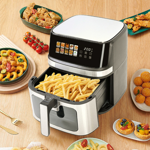 8L Digital <strong>Control</strong> Adjustable <strong>Temperature</strong> <strong>and</strong> <strong>Timer</strong> Air Fryer with Metal Inner Cavity for Healthy Cooking - Product Image 1