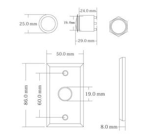 Alta vendita Smart LED in lega di alluminio Push Exit pulsante interruttore corrente massima 3A dispositivo di controllo accessi - Product Image 6
