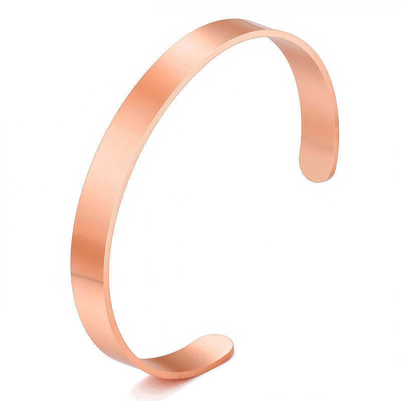 4mm rose gold bangle (C-shape)