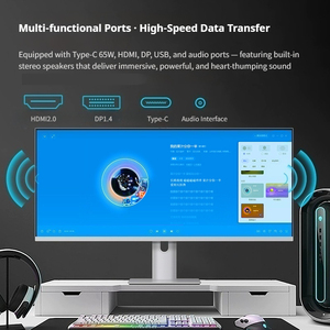 Pantalla profesional de 34 pulgadas para editar 3440x1440 Monitor ultra ancho rápido IPS HDR400 OEM con entrada DP tipo C