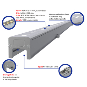 Özel kapalı okul LED profil ışık alüminyum alaşım için tavan-duvar hibrid tasarım peyzaj uygulaması için - Product Image 2