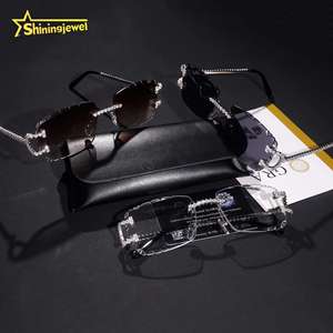 نظارات شمسية S925 لتمرير الماس للصيف بدون إطار من المويسانيت للرجال نظارات مخصصة مقبولة - Product Image 5