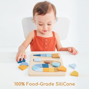 幼児向けシリコーンナンバーパズル,モンテッソーリ教育学習玩具,就学前向けカラフルなカウントパズル - Product Image 6
