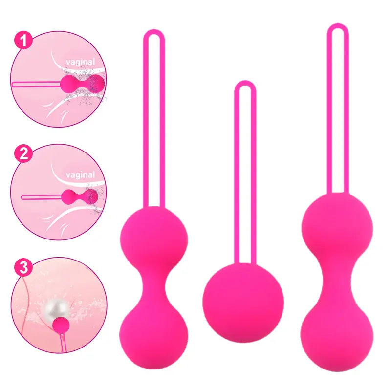 HMJ Hot Sale Silicone Adulto Mulher Feminina Exercício Vaginal Massagem Ben Wa Ball Vaginas Sex Toy Kegel Bolas Para Mulheres