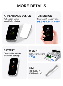 Black Rock 3000mAh Battery New Style Dual Band 2.4GHz SIM Card <strong>WiFi</strong> Mobile Router 4G LTE VPN Modem 300mbps Max. <strong>LAN</strong> Data - Product Image 6