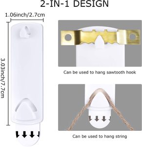 <strong>Command</strong> Wire-Back Frame Hanger <strong>Command</strong> Sawtooth Picture Hanger White with <strong>Command</strong> Mounting Refill Strips - Product Image 3