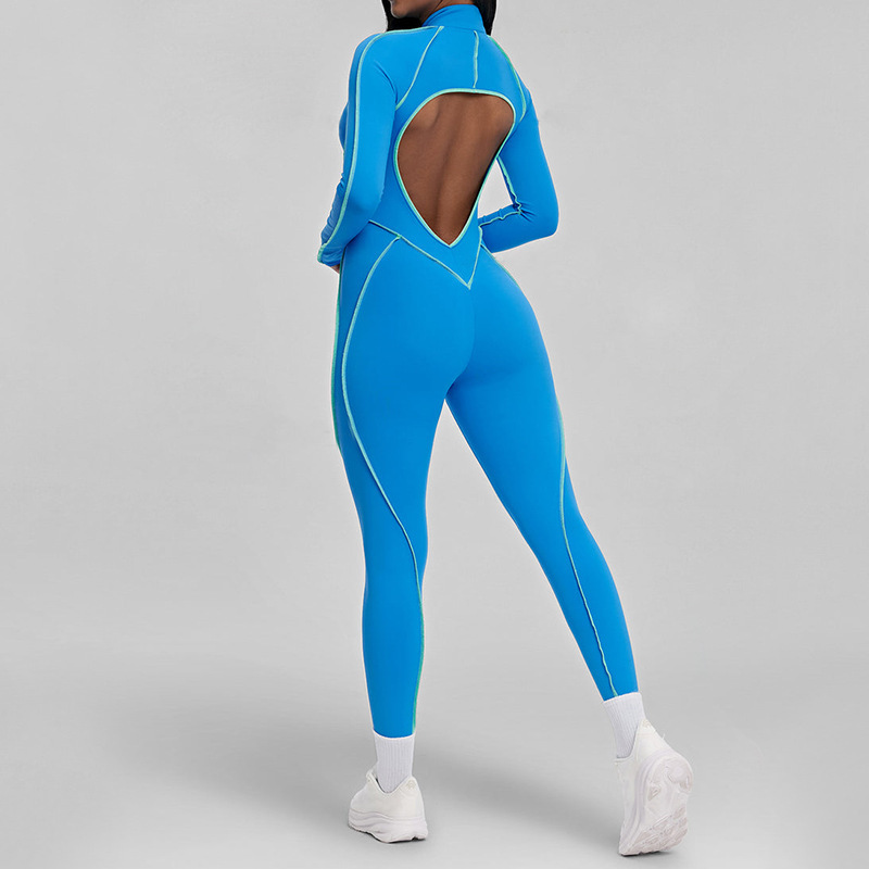Long Sleeve Backless_Royal Blue