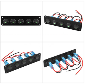5 Gang Panel geçiş Dash 5 Pin ON/Off önceden kablolu Rocker anahtarı kırmızı aydınlatmalı anahtarı otomotiv araba tekne RV - Product Image 6
