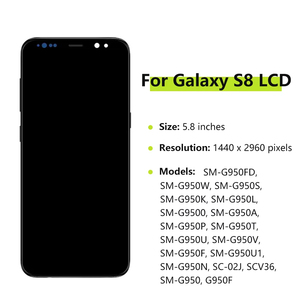 ชิ้นส่วนหน้าจอเหมาะสำหรับ Samsung Galaxy S8/S8 Plus ใช้งานร่วมกับจอ LCD ของโทรศัพท์มือถือที่มีอัตราเฟรมสูง